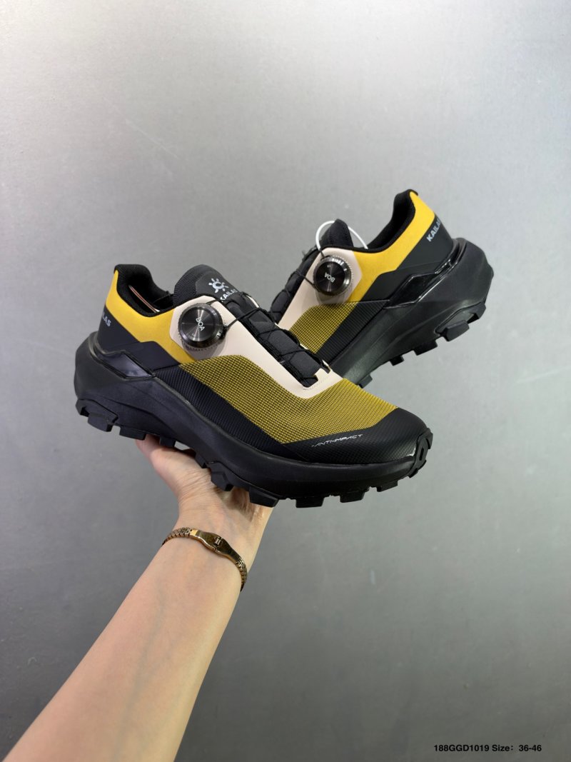 Kailas Vento Trail Running Shoe Yellow Black Low Cut view