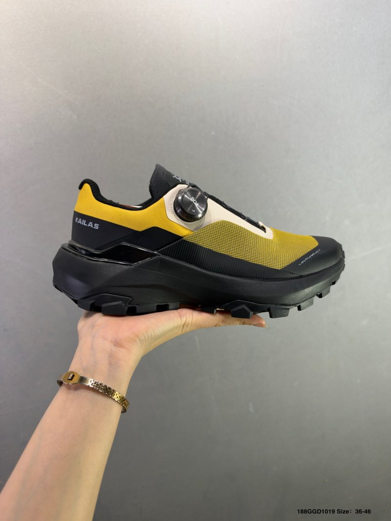 Kailas Vento Trail Running Shoe Yellow Black Low Cut view