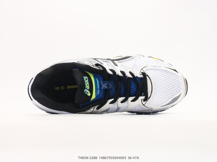 Asics Gel-Nimbus 16 White Black Blue Yellow Low-Top Running Shoe view 3