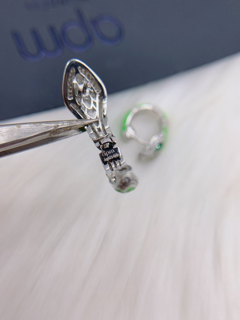 APM Monaco Fluorescent Green Snake Circle Earrings UA Replica view