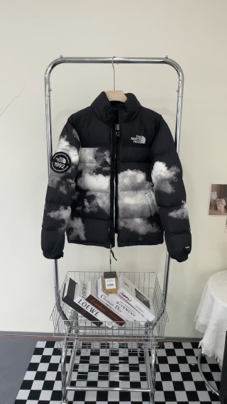 The North Face 1992 Nuptse Puffer Jacket Black Cloud Print