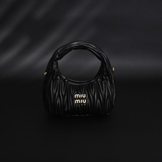 Miu Miu Wander Hobo Bag Black Quilted Replica