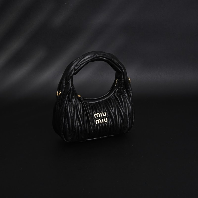 Miu Miu Wander Hobo Bag Black Quilted Replica view