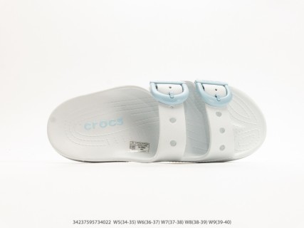 Crocs Classic Clog Sandal Cloud White Blue view 3