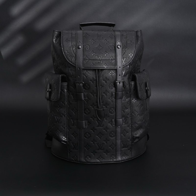 Louis Vuitton Christopher M55699 Monogram Embossed Black Backpack