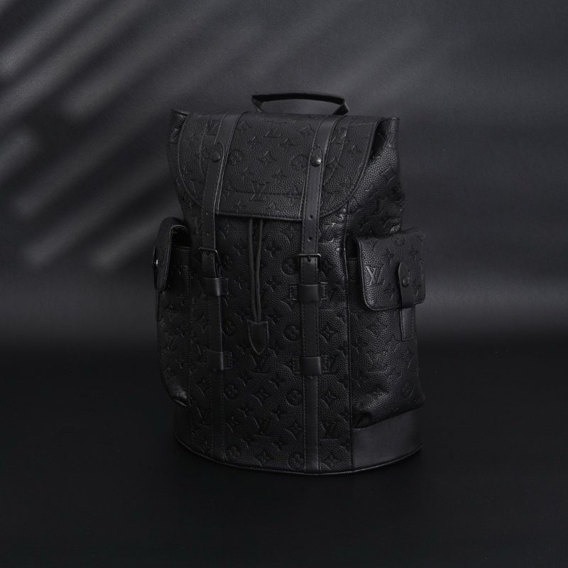 Louis Vuitton Christopher M55699 Monogram Embossed Black Backpack view
