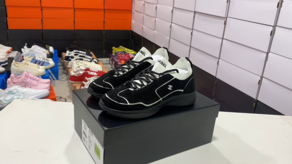 Chanel Black White Colorblock Chunky Casual Sneaker UA Rep
