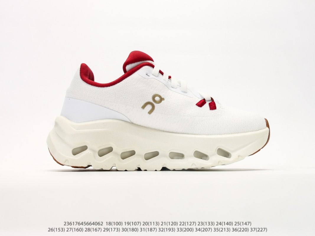 On Cloudtilt Kids White Red Lightweight Sports Casual Shoe view