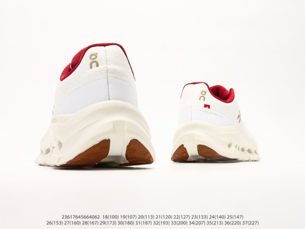 On Cloudtilt Kids White Red Lightweight Sports Casual Shoe view