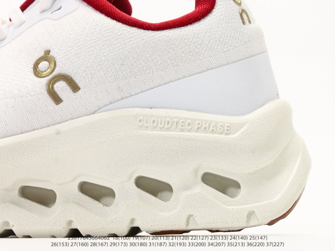 On Cloudtilt Kids White Red Lightweight Sports Casual Shoe view