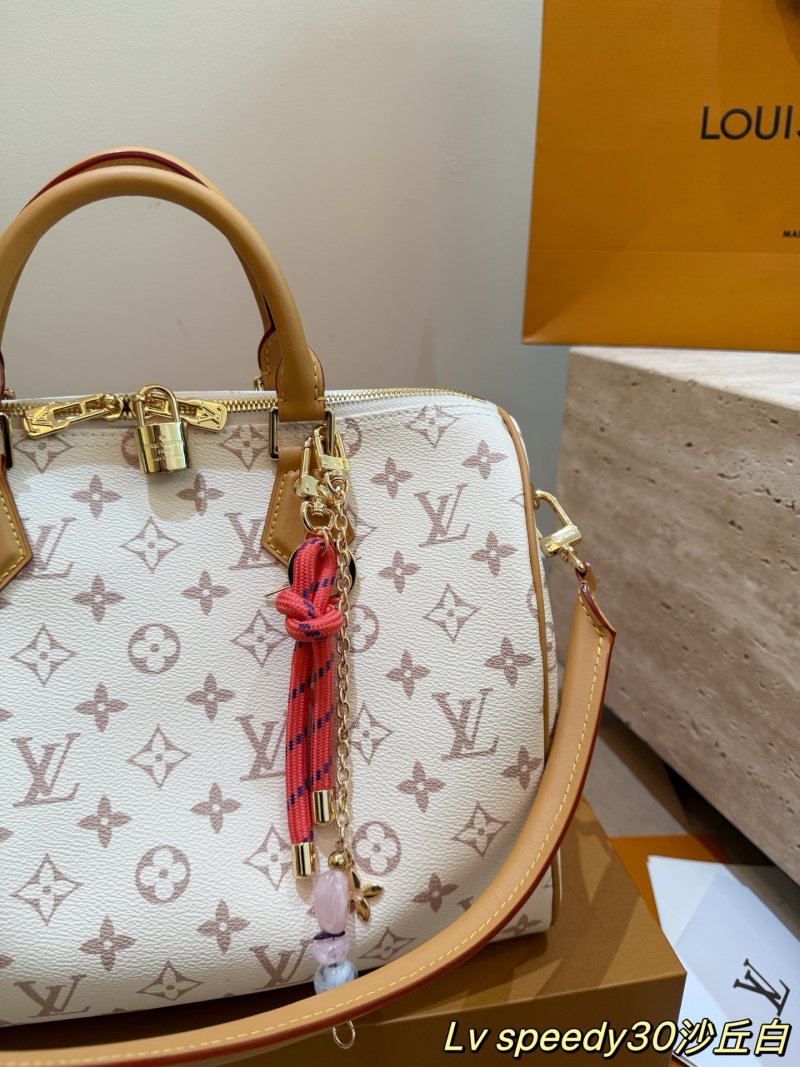 Louis Vuitton Speedy 30 Monogram Canvas Handbag White view