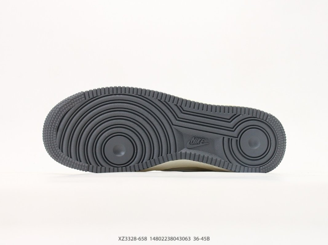 Nike Air Force 1 Low Cream Black Swoosh Casual Sneaker view