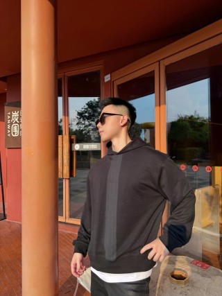 Nike Tech Fleece Color Block Hoodie Black Navy view 2