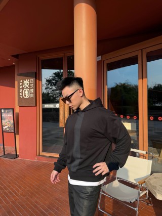 Nike Tech Fleece Color Block Hoodie Black Navy view 5