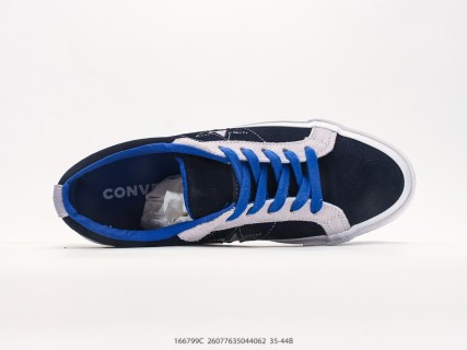 Converse One Star Suede Navy White Blue Low Top view 3