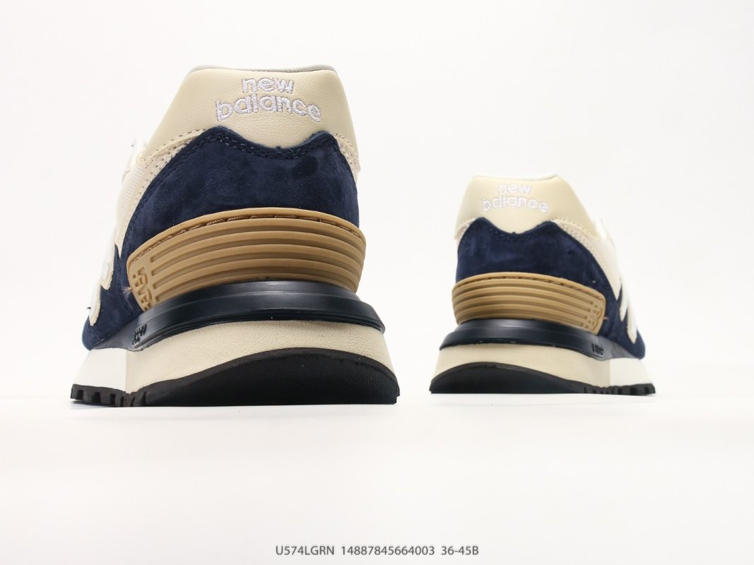New Balance 574 Legacy Navy Cream Retro Sneaker view