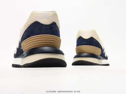 New Balance 574 Legacy Navy Cream Retro Sneaker view 6