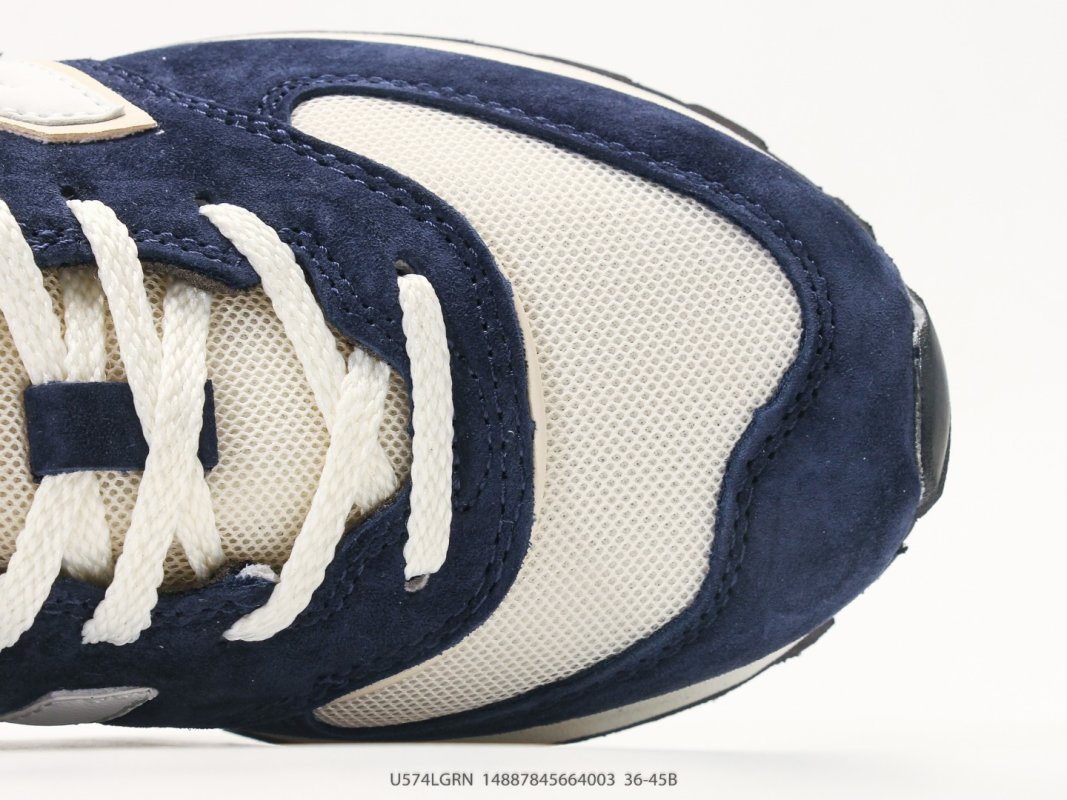 New Balance 574 Legacy Navy Cream Retro Sneaker view