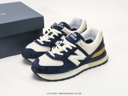 New Balance 574 Legacy Navy Cream Retro Sneaker view 9