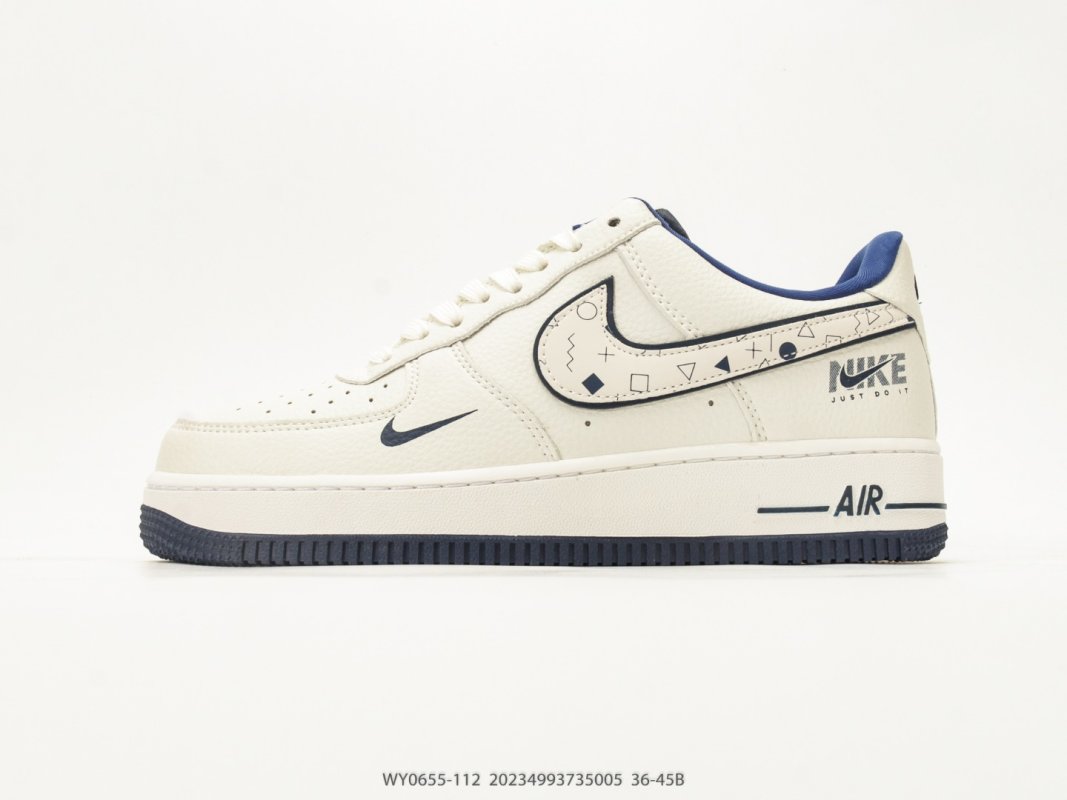 Nike Air Force 1 '07 Low Cream Navy Collaboration Sneaker