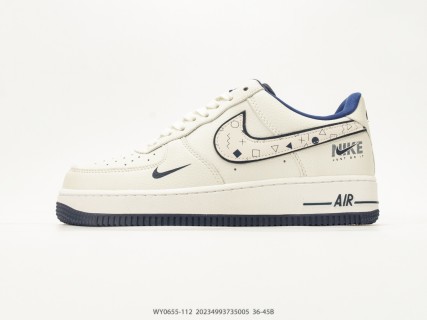 Nike Air Force 1 '07 Low Cream Navy Collaboration Sneaker