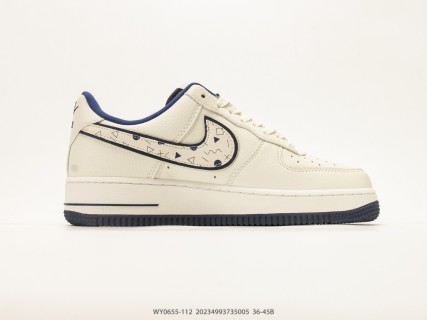 Nike Air Force 1 '07 Low Cream Navy Collaboration Sneaker view 2