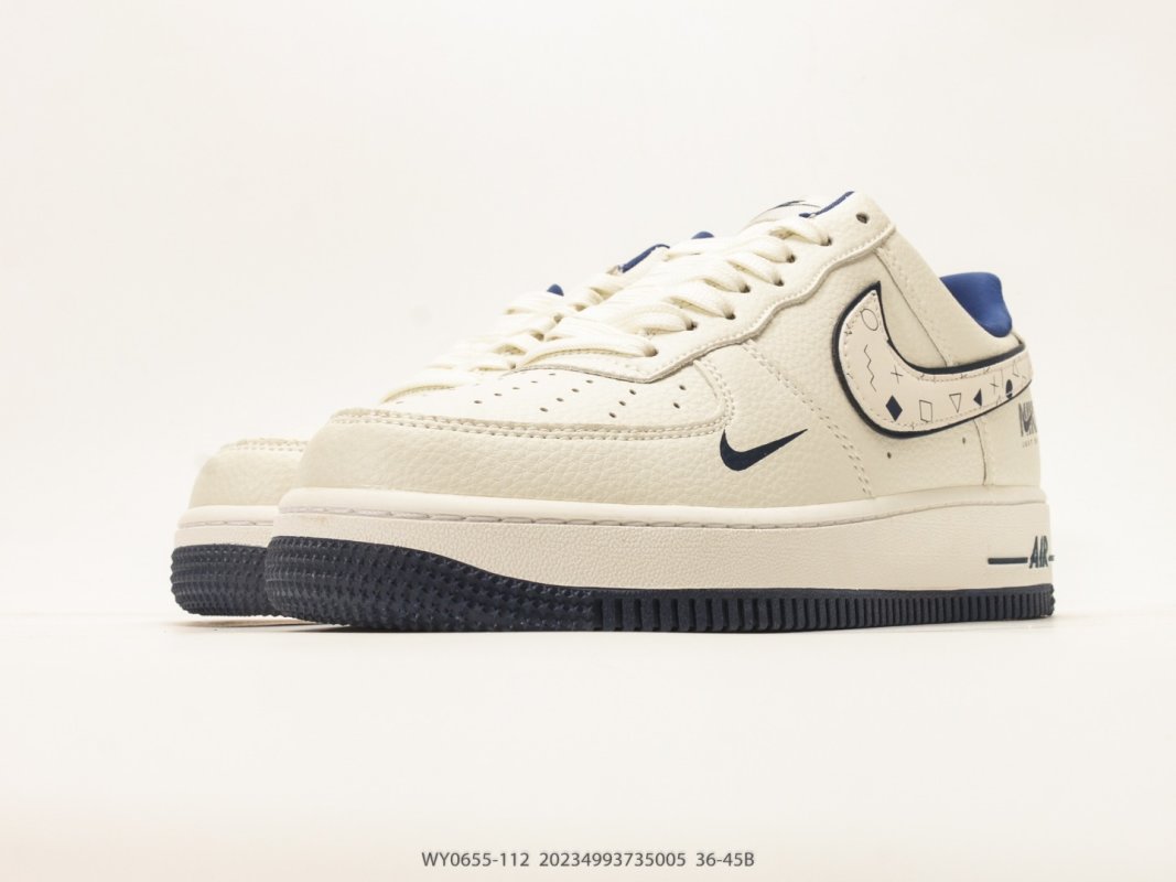 Nike Air Force 1 '07 Low Cream Navy Collaboration Sneaker view