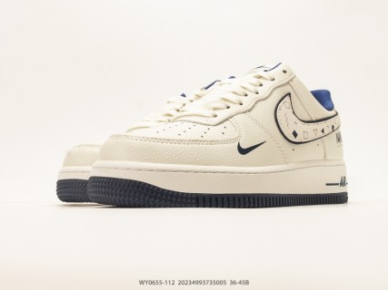 Nike Air Force 1 '07 Low Cream Navy Collaboration Sneaker view 5