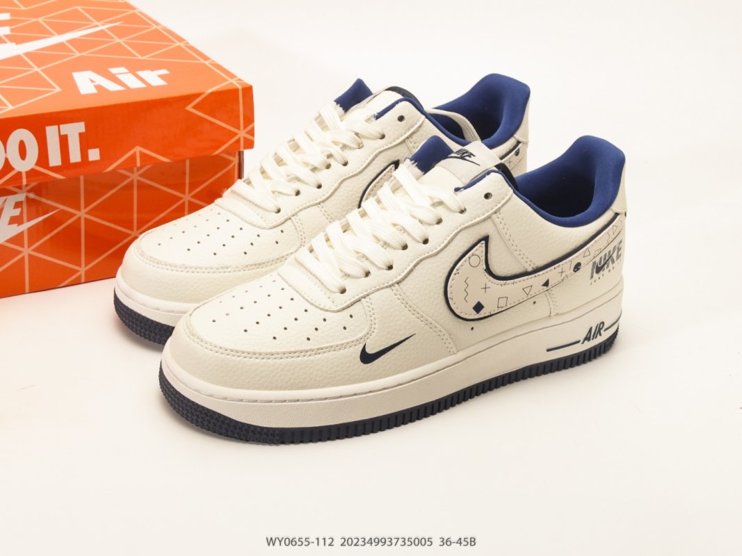 Nike Air Force 1 '07 Low Cream Navy Collaboration Sneaker view