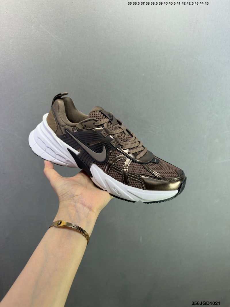 Nike V2K Runtekk Low Black White Vintage Retro Running Shoe view
