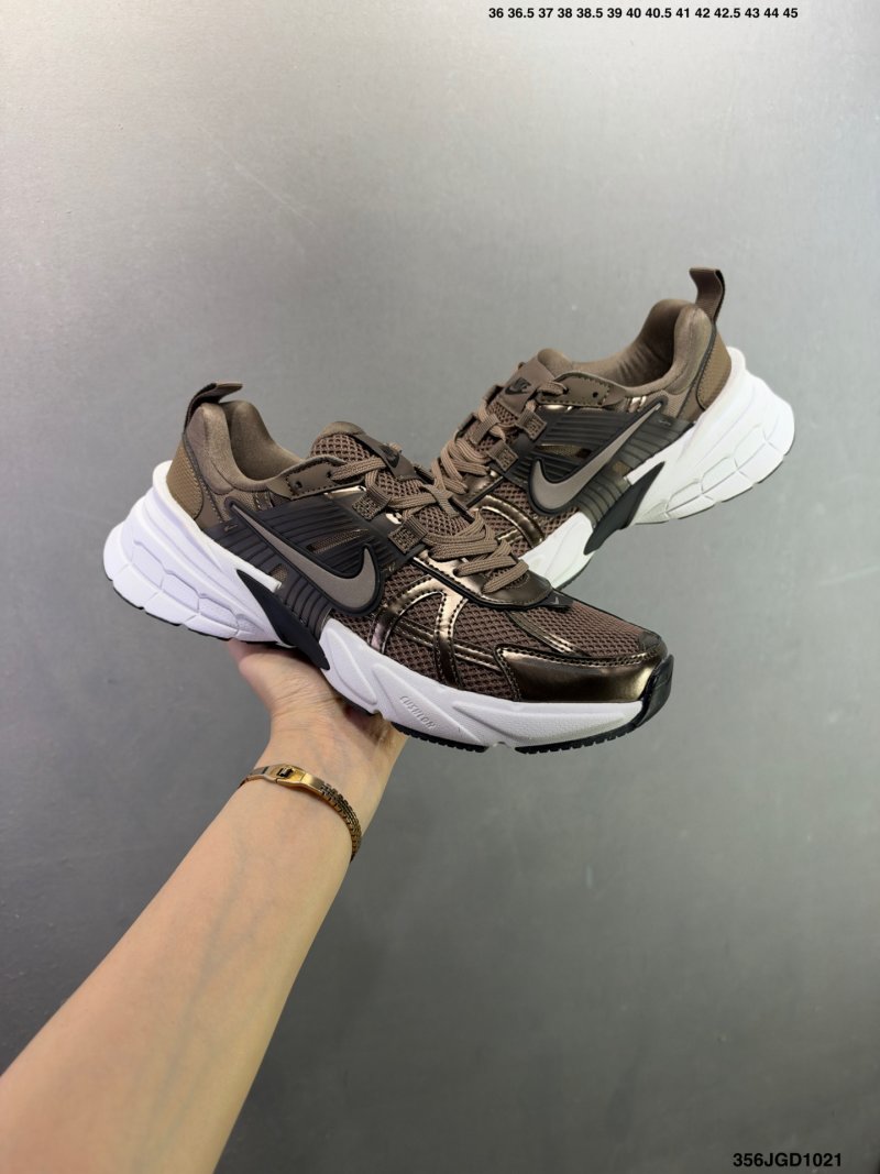 Nike V2K Runtekk Low Black White Vintage Retro Running Shoe view