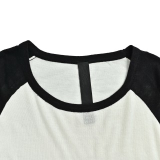 Chrome Hearts Cross Leather Colorblock Long Sleeve Knit Sweater Black White view 4