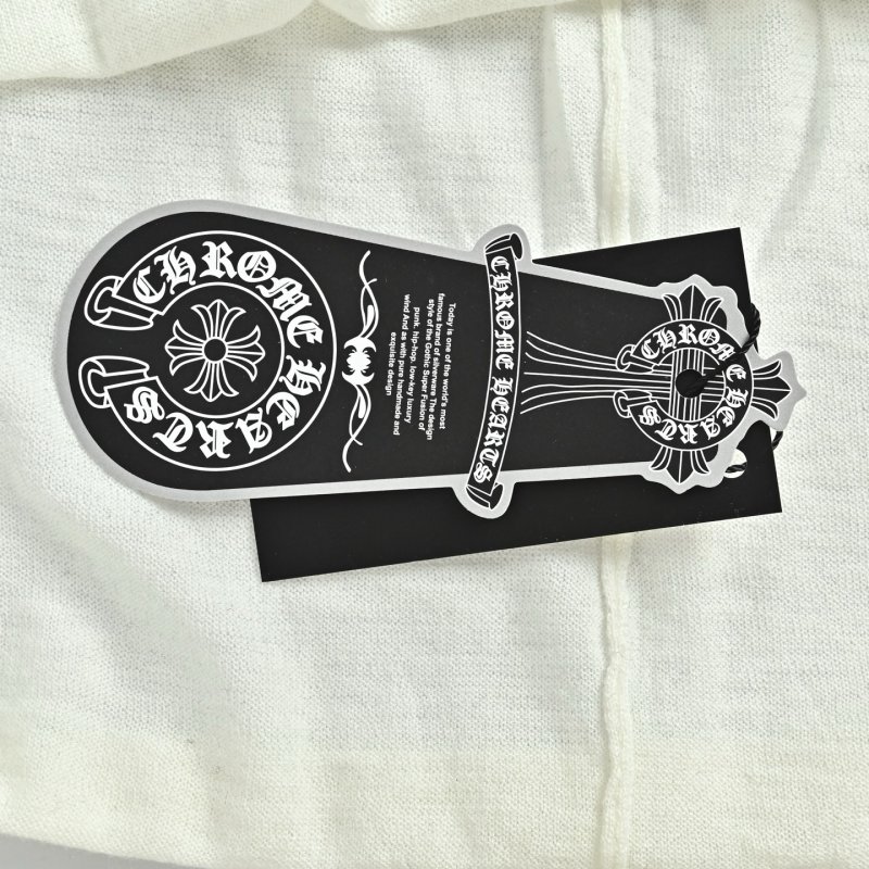 Chrome Hearts Cross Leather Colorblock Long Sleeve Knit Sweater Black White view
