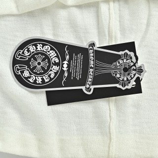 Chrome Hearts Cross Leather Colorblock Long Sleeve Knit Sweater Black White view 6