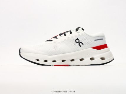 On Cloudmonster 3 White Red Black Low-Top Running Shoe