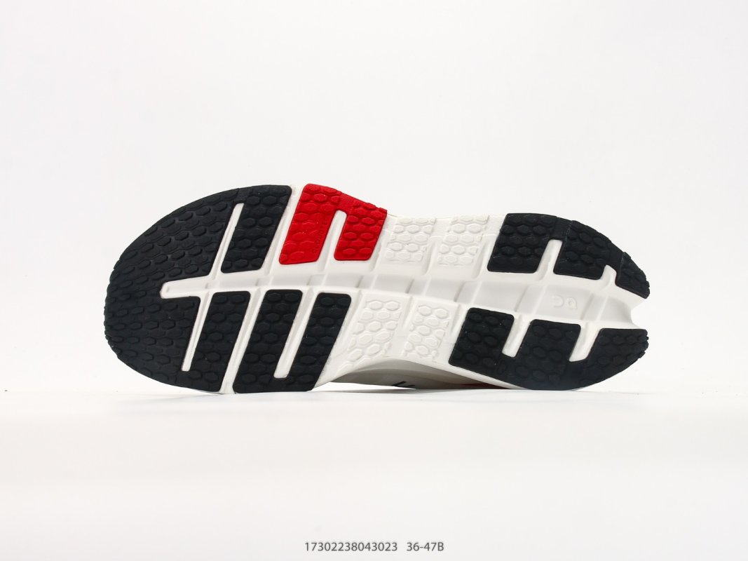 On Cloudmonster 3 White Red Black Low-Top Running Shoe view
