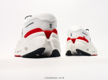 On Cloudmonster 3 White Red Black Low-Top Running Shoe view 6