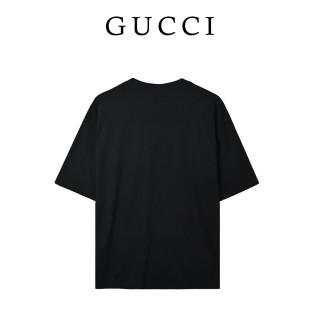 Gucci Classic GG Interlocking Print Black Short Sleeve T-Shirt view 2