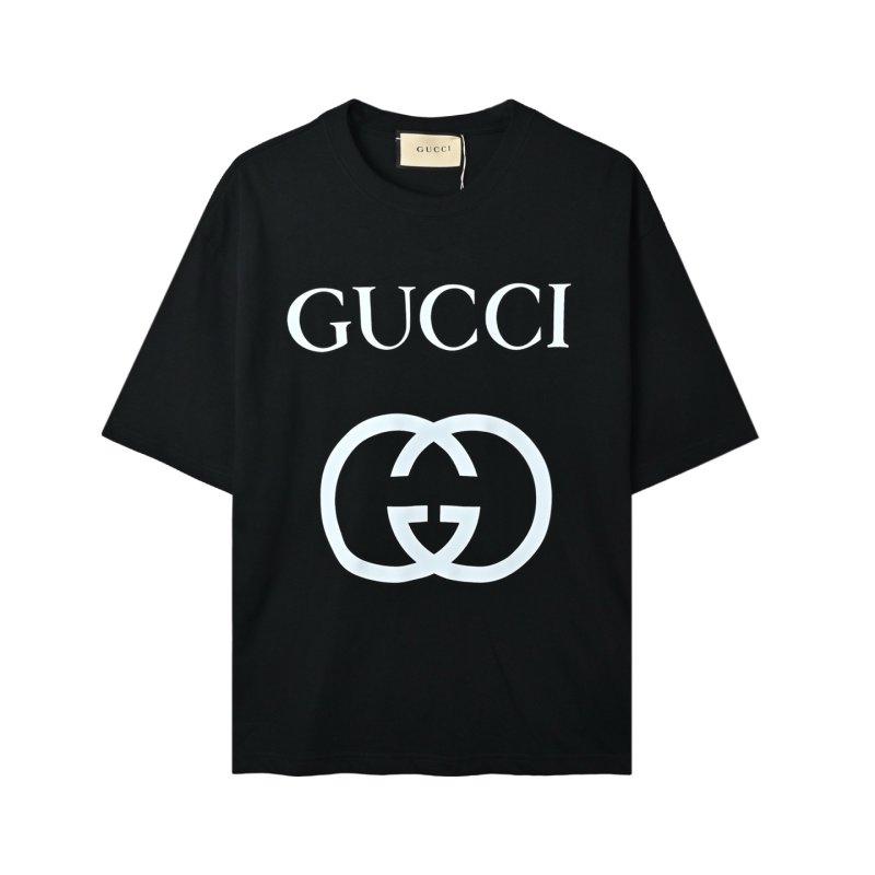Gucci Classic GG Interlocking Print Black Short Sleeve T-Shirt view
