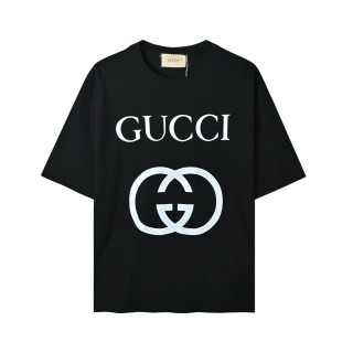 Gucci Classic GG Interlocking Print Black Short Sleeve T-Shirt view 3
