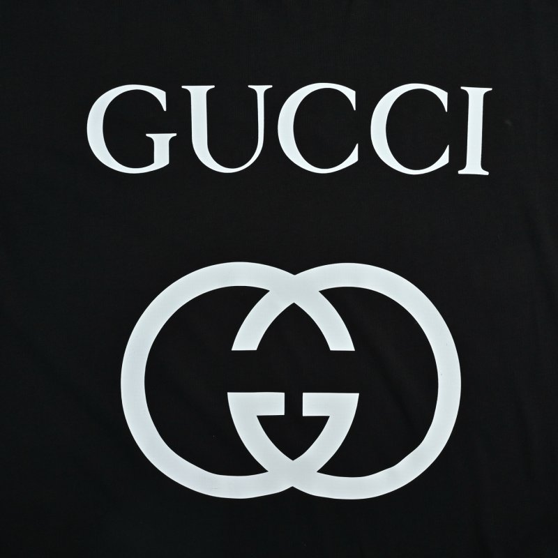 Gucci Classic GG Interlocking Print Black Short Sleeve T-Shirt view