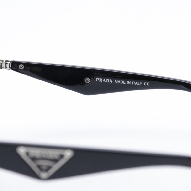 Prada Triangle Logo All-Over Print Aviator Sunglasses Silver view