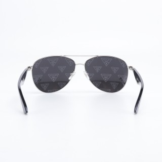 Prada Triangle Logo All-Over Print Aviator Sunglasses Silver view 9