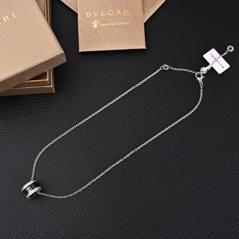 Bvlgari Serpenti 18K Gold Plated Diamond Pendant Necklace