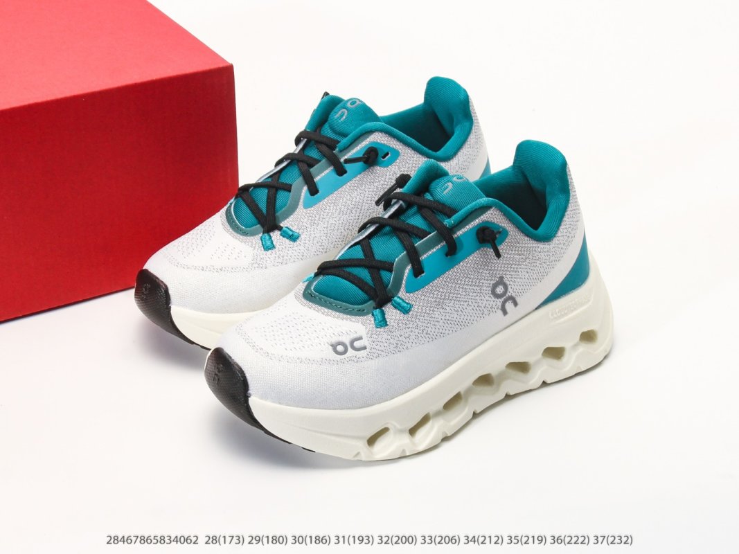 On Cloudtilt Kids Running Shoe White Teal view