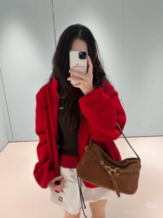 Gucci Horsebit Brown Suede Shoulder Bag view 2