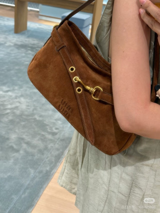 Gucci Horsebit Brown Suede Shoulder Bag view 5