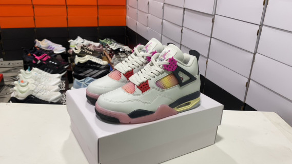 Jordan Air Jordan 4 Retro Comic White Pink Yellow UA Replica