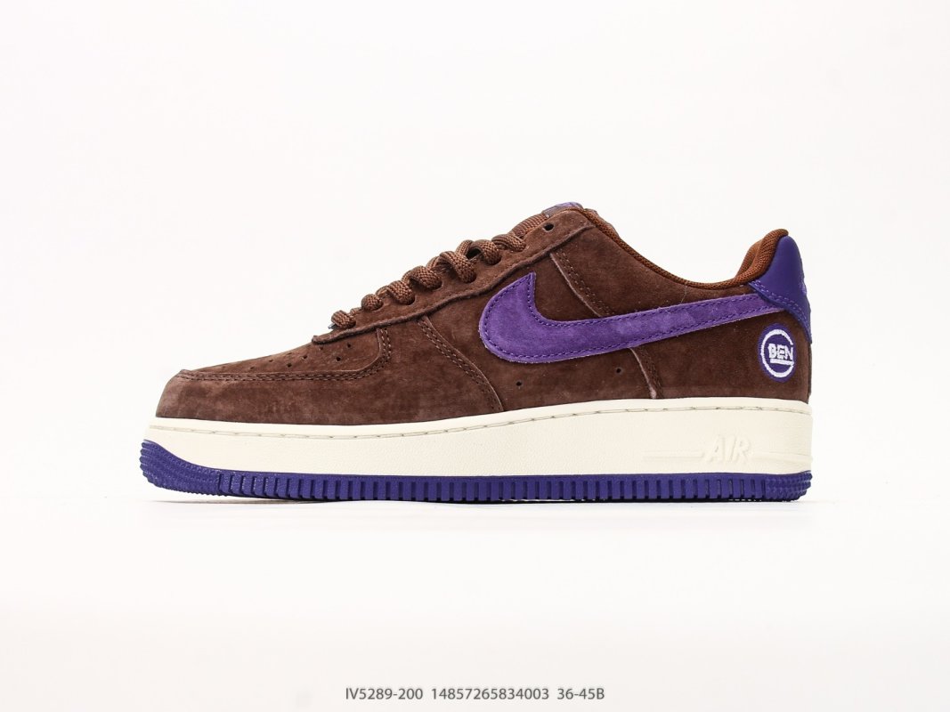 Nike Air Force 1 Brown Purple Suede UA Replica view