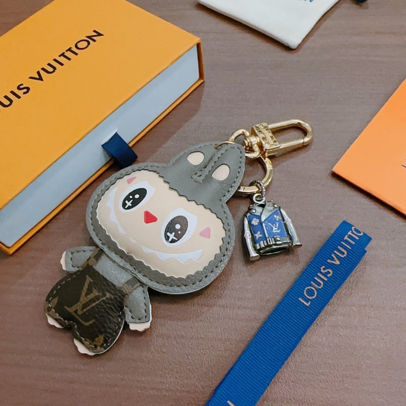 LV Anger Forest Character Bag Charm Keychain - Gray view